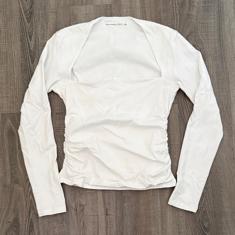 Abercrombie & Fitch White Long Sleeve Top